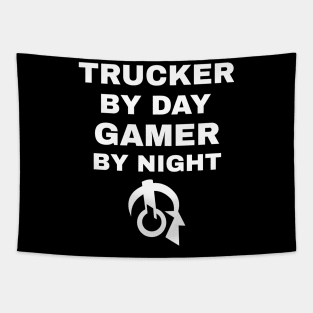 Trucker By Day Gamer By Night Tapestry