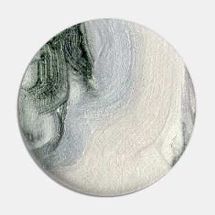 Abstract Art Gray Antique White Oil Painting Pin