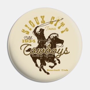 Sioux City Cowboys Pin