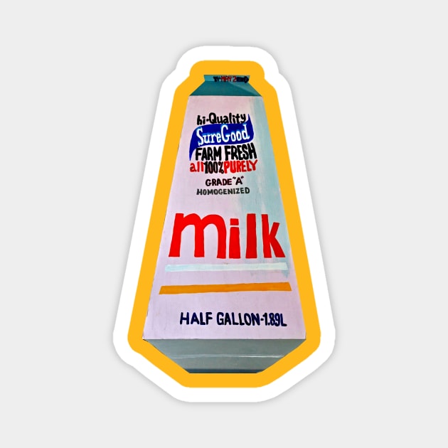 Milk Carton Magnet by SPINADELIC