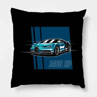 Bugatti Chiron Blue Pillow