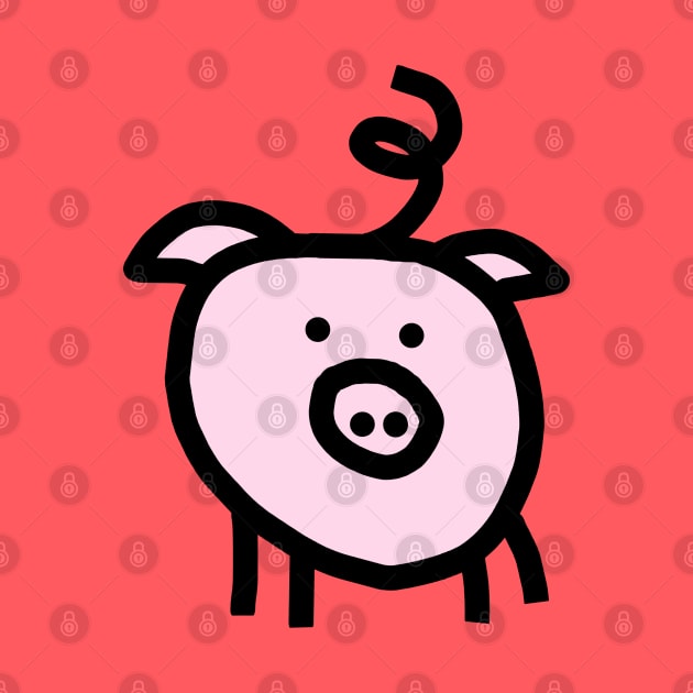 Cute Pink Pig Graphic Art by ellenhenryart