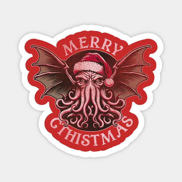 Merry Cthistmas Cthulhu Christmas Magnet by APSketches