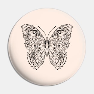 Butterfly line art illustration Pin