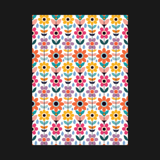 Bauhaus Flower Pattern T-Shirt