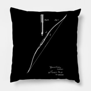 Archery Bow Vintage Patent Drawing Funny Novelty Pillow