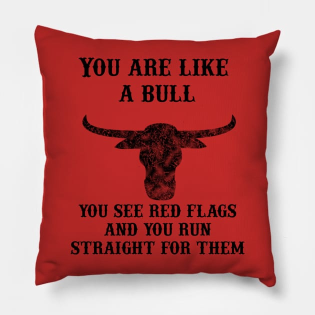 Red Flags Pillow by LeatherRebel75