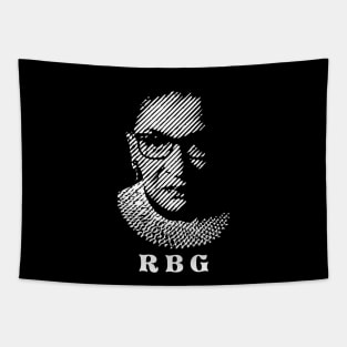 Ruth Bader Ginsburg in halftone style Tapestry