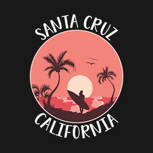 Santa Cruz California, Surfer Girl, Vintage Retro Sunset, Surfing Gifts, Cool T-Shirt