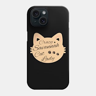 Crazy Savannah Cat Lady Phone Case