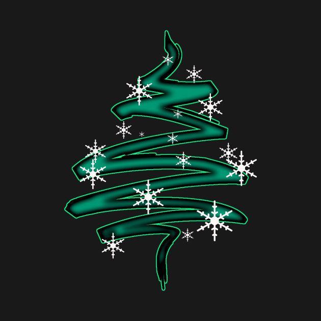 Disover Christmas Tree Abstract with snowflakes - Christmas - T-Shirt