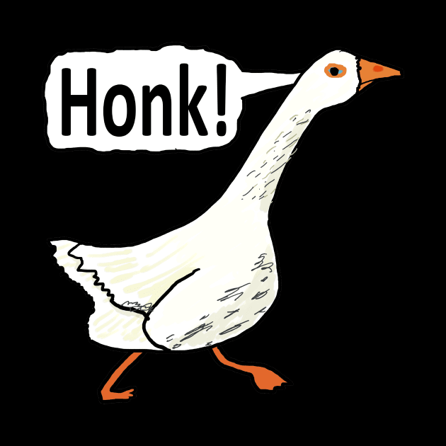 Funny Goose Honk by Mark Ewbie