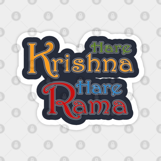 Hare Krishna Mantra metal sticker