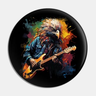 Vulture Playing Guitar Pin