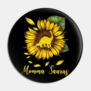 Sunflower Momma Saurus Pin