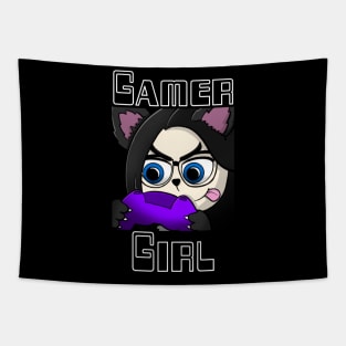 Gamer Girl, Wolf Girl. Twitch streaming gamer girl Tapestry