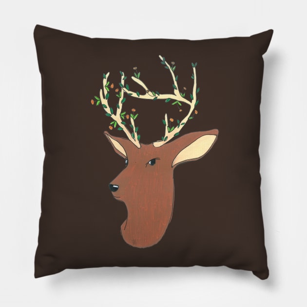 Forest Spirit Pillow by DoodlesAndStuff