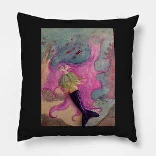 Watercolor Mermaid Print And Others Pillow