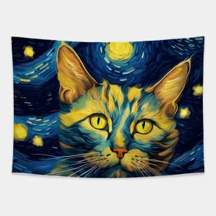 Cat Van Gogh Tapestry