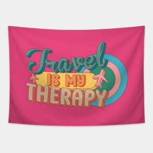 Travel Is My Therapy Tapestry