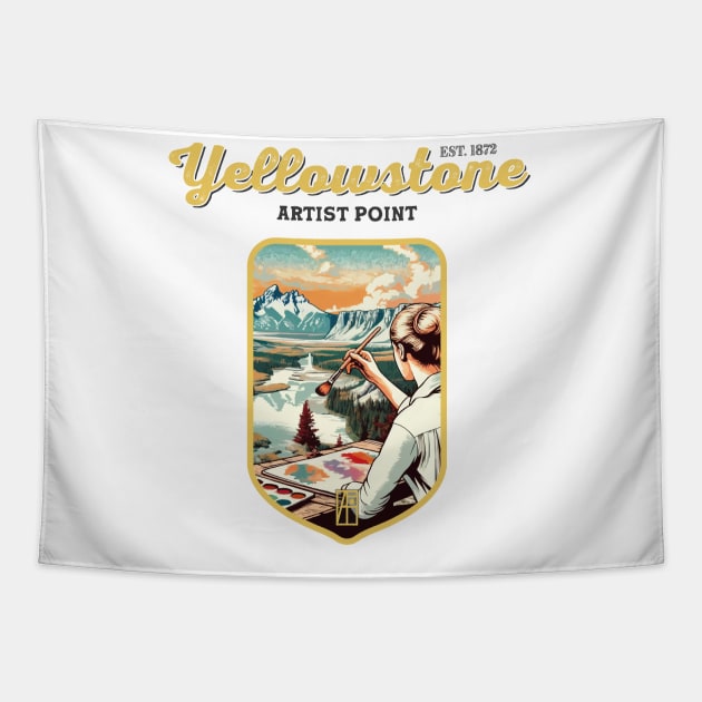 USA - NATIONAL PARK - YELLOWSTONE - Yellowstone Artists Point -34 Tapestry by ArtProjectShop