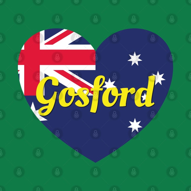 Gosford NSW Australia Australian Flag Heart by DPattonPD