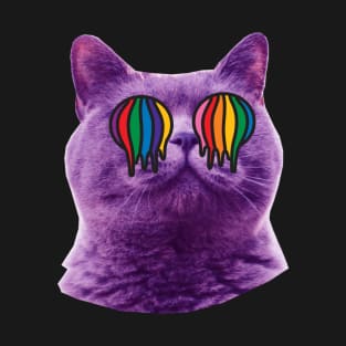 Cat On Acid Trippy T-Shirt