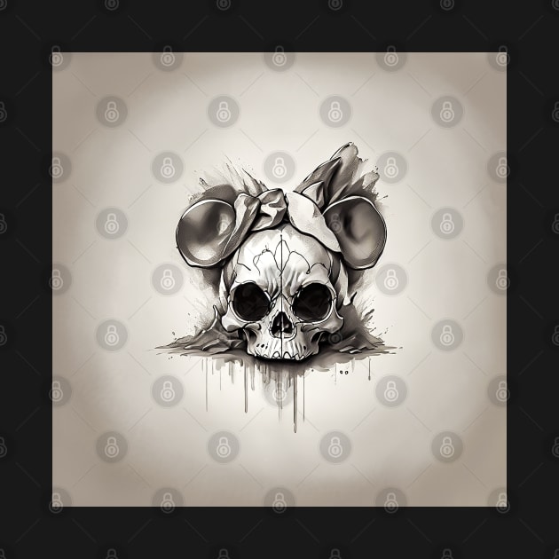 Mouse Skull illustration by DreadX3