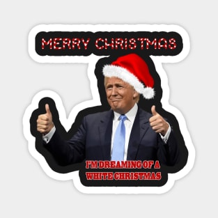 Funny Trump White Christmas Magnet