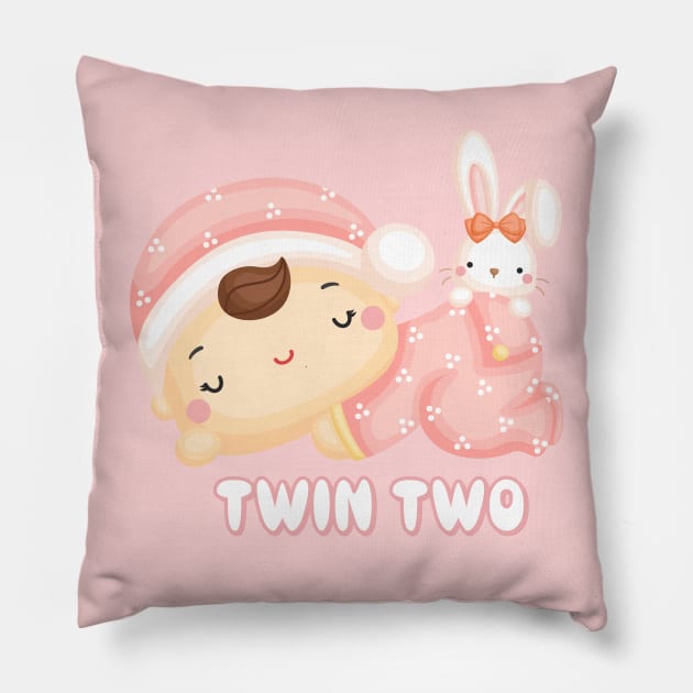 Twin girl two Pillow by KOTOdesign