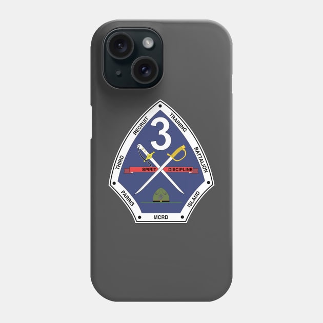 USMC 3rd Recruit Training Battalion Parris Island Phone Case by LostHose