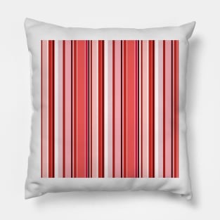 Vertical lines in red color harmony Pillow