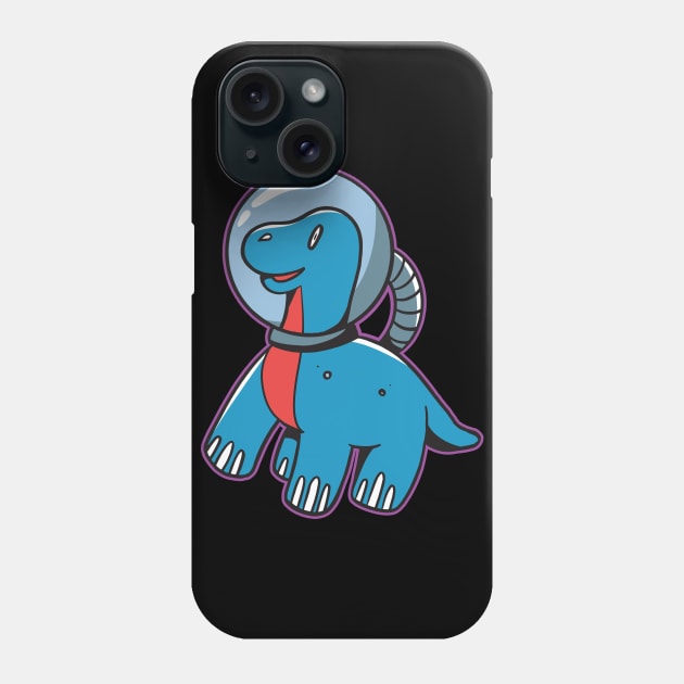 Cuddly Space Dinosaur Phone Case by Imaginariux