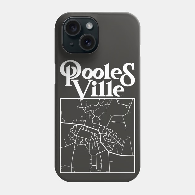 Poolesville MD Map Phone Case by polliadesign