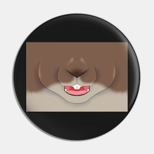 Chocolate Bunny Face Pin