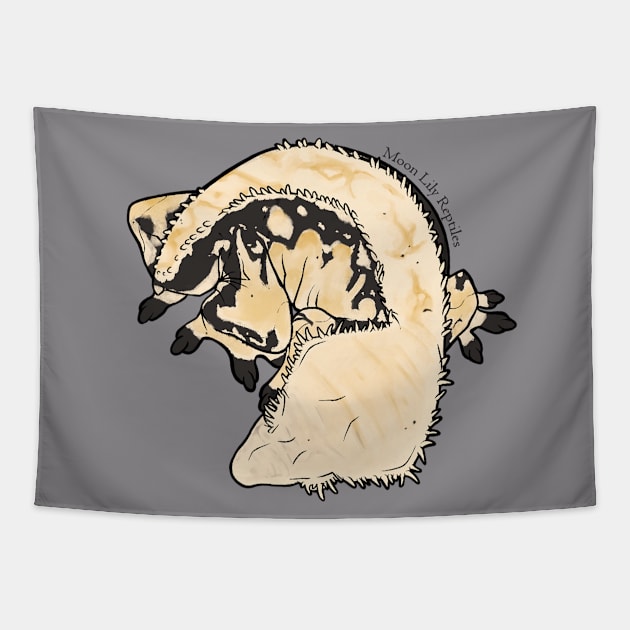 Grayson Line, Large Crested Gecko - Zypher Tapestry by Moon Lily Reptiles