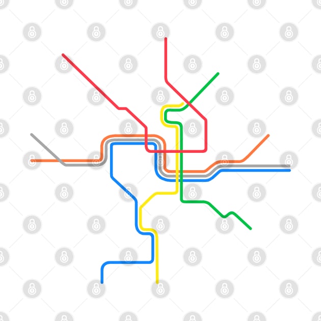 DC metro lines by simplistictees