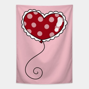 Polk-a-dot Heart Balloon Tapestry