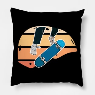 Colorful Retro Skateboard Helmet with Kickflip Pillow