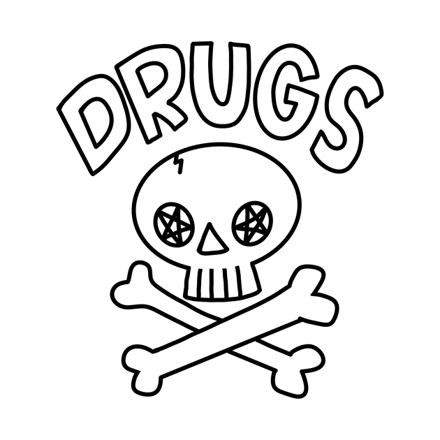 Comic Book Drugs Logo (black ink) by HotRock SupaJoint