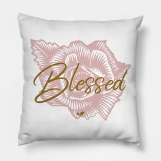 Blessed (Floral) Pillow