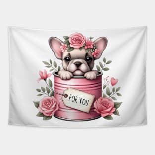 Valentine French Bulldog For You Tapestry