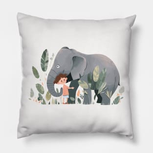 Cute Elephant Animal Loving Cuddle Embrace Children Kid Tenderness Pillow