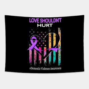 Love Shouldn't Hurt Domestic Violence Awareness Purple Tapestry