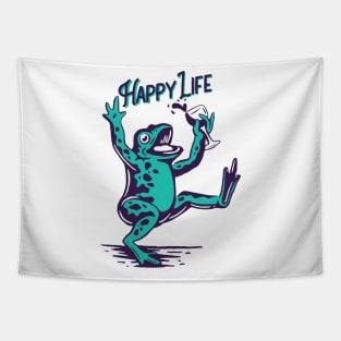 A frog who enjoys life Tapestry