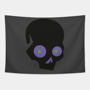 SKULL  ICON - BLACK DESIGN Tapestry