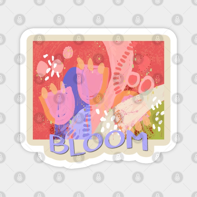 Flower Shower Bloom Magnet by Limezinnias Design