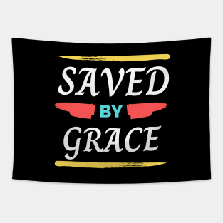 Saved By Grace | Christian Saying Tapestry