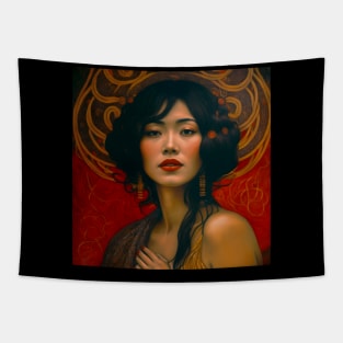 Art Deco Style Woman Tapestry