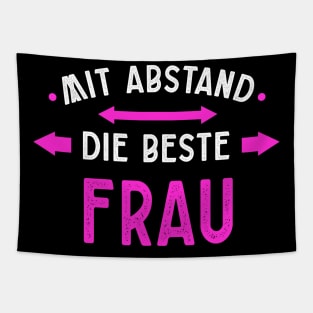 Mit Abstand Beste Frau Witziges Spruch Bleib Zuhause Tapestry